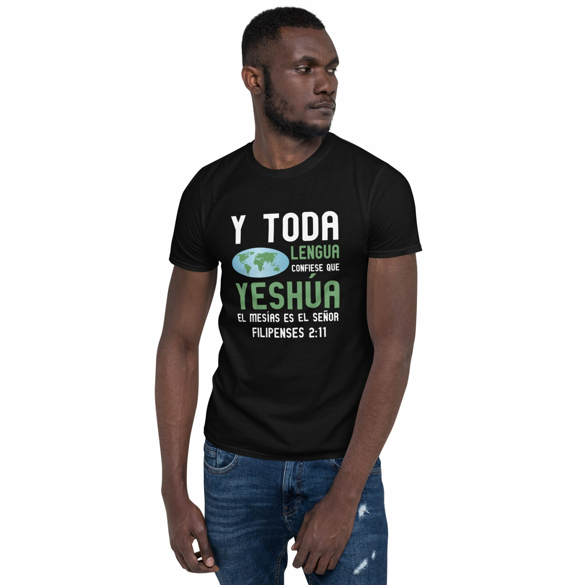 Camiseta de manga corta unisex «Yeshúa el Mesías es el Señor» - Imagen 9